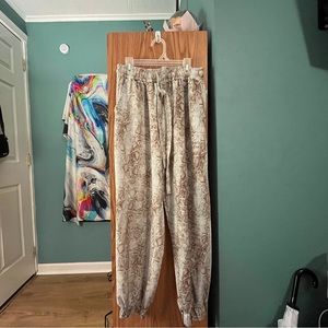 Snake print pants
